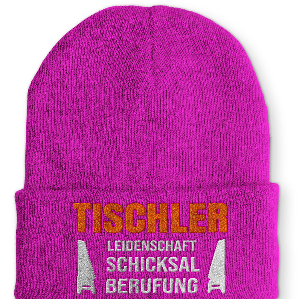 
                  
                    Tischler Leidenschaft Schicksal Berufung Beanie Mütze mit Spruch - Pink - Mütze
                  
                