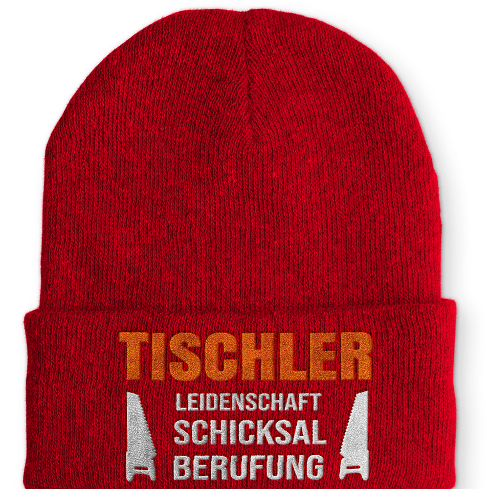 
                  
                    Tischler Leidenschaft Schicksal Berufung Beanie Mütze mit Spruch - Rot - Mütze
                  
                