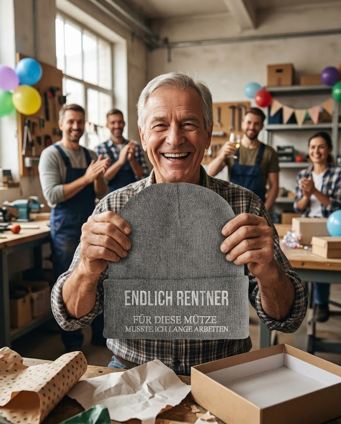 Mütze Endlich Rentner als Geschenk zur Abschiedsfeier