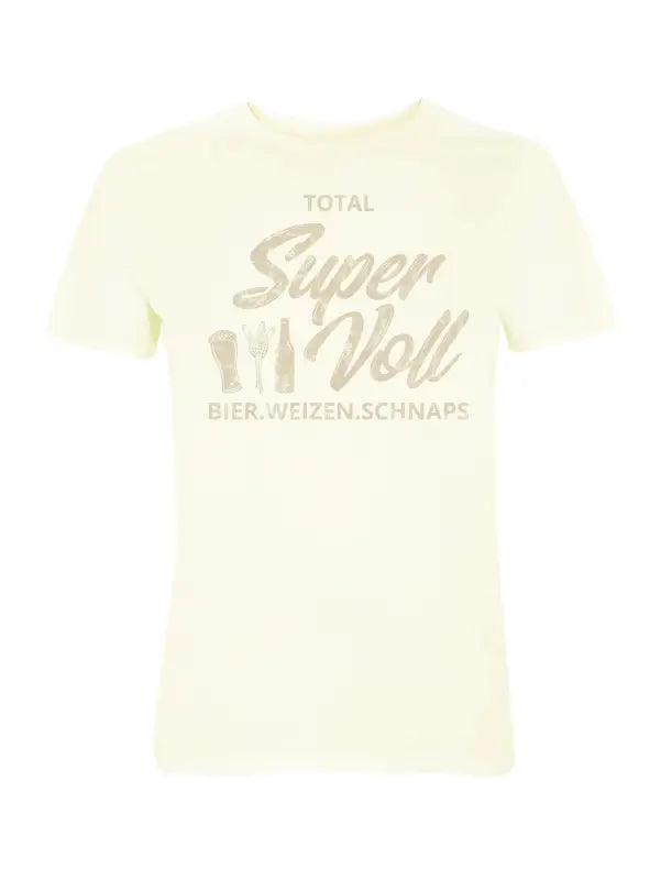 Total Super Voll Herren T - Shirt - S / Stone Wash White