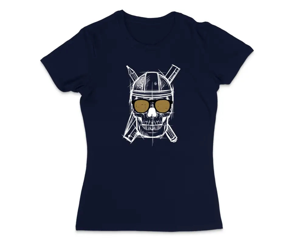 Totenkopf Handwerker Damen T - Shirt - S / Navy