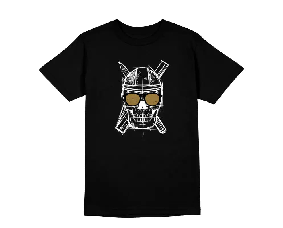 Totenkopf Handwerker Herren Unisex T - Shirt - S / Schwarz