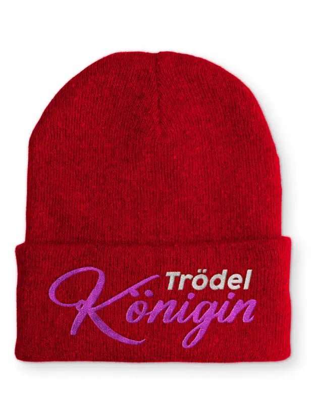 Trödel Königin Statement Beanie Mütze mit Spruch - tshirtladen - Mütze