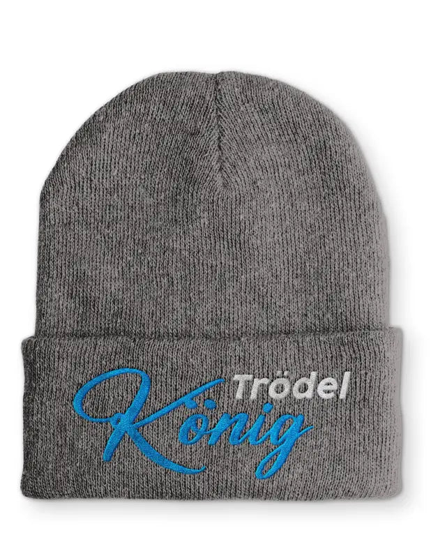 
                  
                    Trödel König Statement Beanie Mütze mit Spruch - Grey
                  
                