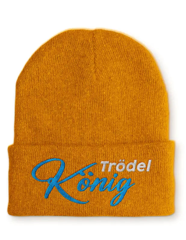 
                  
                    Trödel König Statement Beanie Mütze mit Spruch - Mustard
                  
                