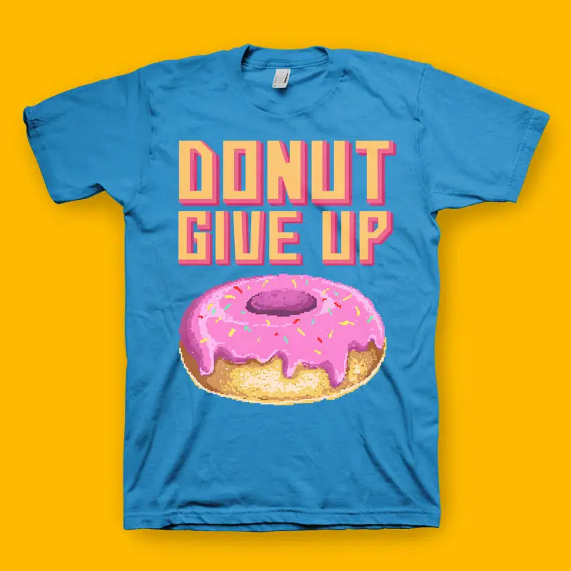 Unisex Donut Give Up Herren T - Shirt - XS