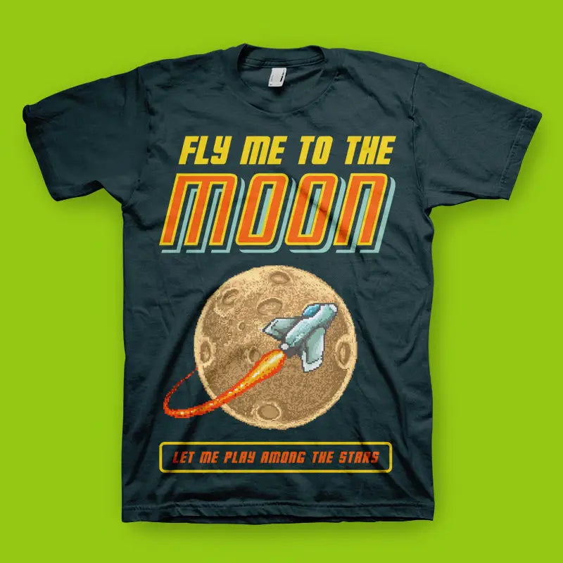 Unisex Fly Me To The Moon Herren T - Shirt - XS