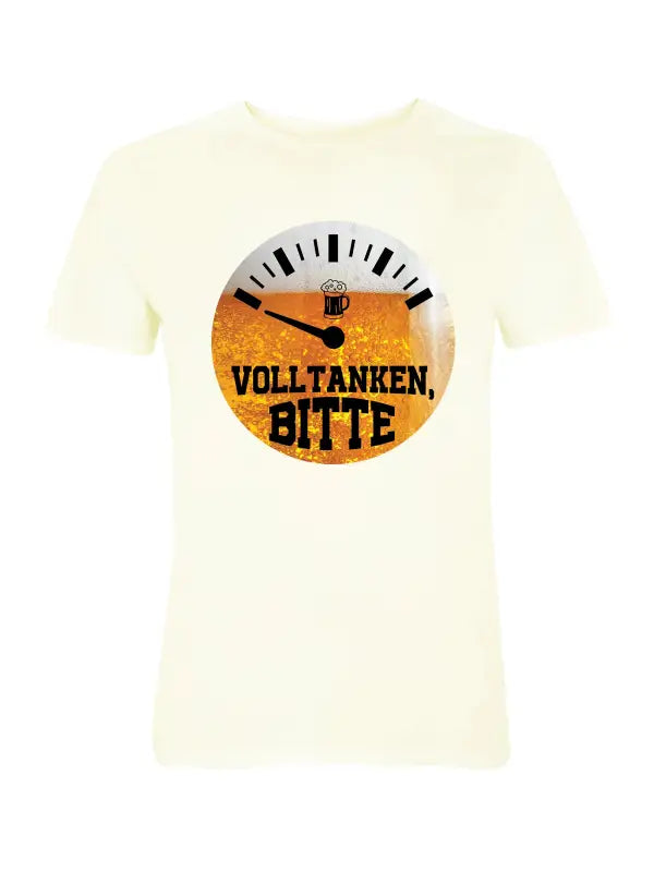 Volltanken BITTE Bierspruch Herren T - Shirt - S / Stone Wash White