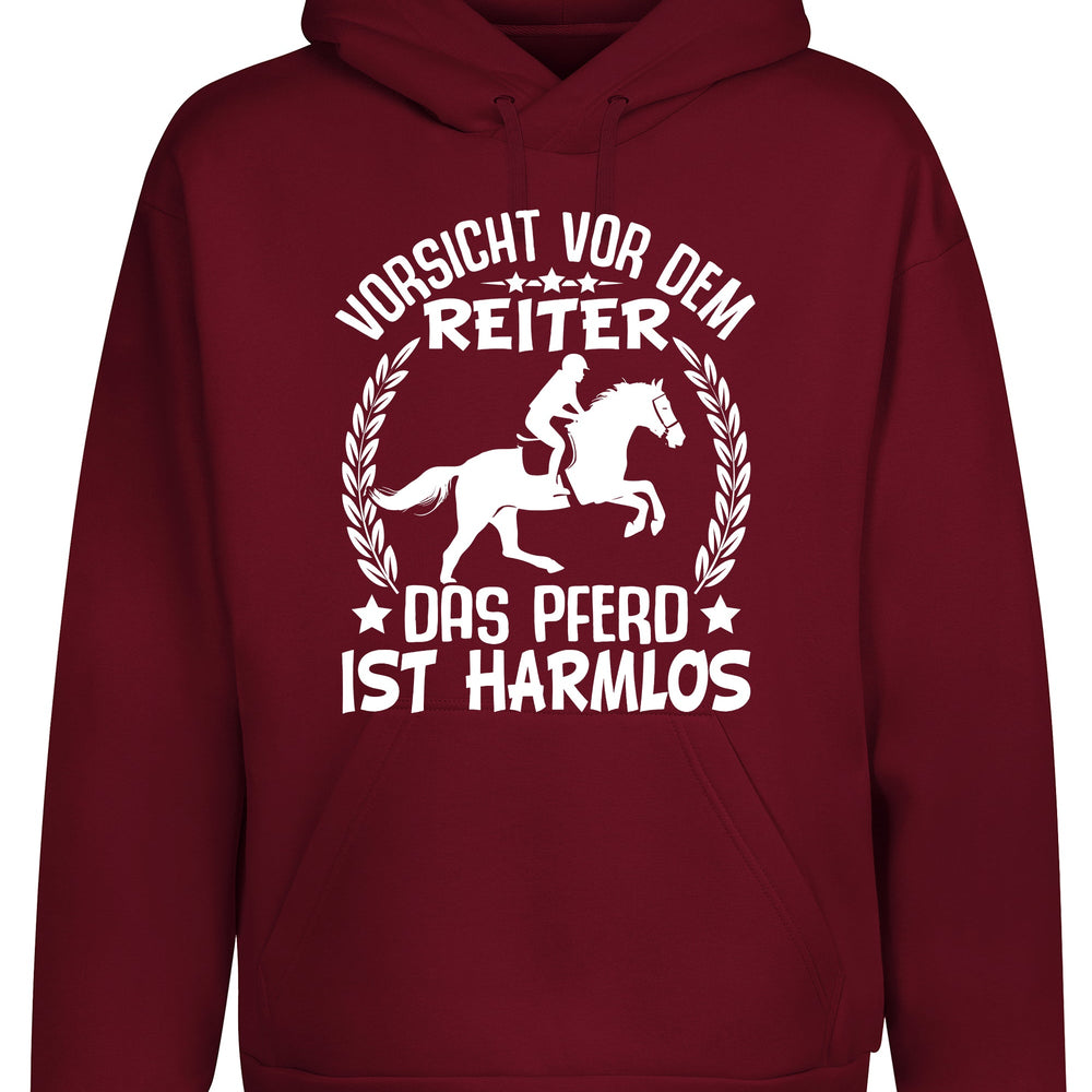 
                      
                        Vorsicht vor dem Reiter Hoodie Kapuzenpullover Unisex
                      
                    