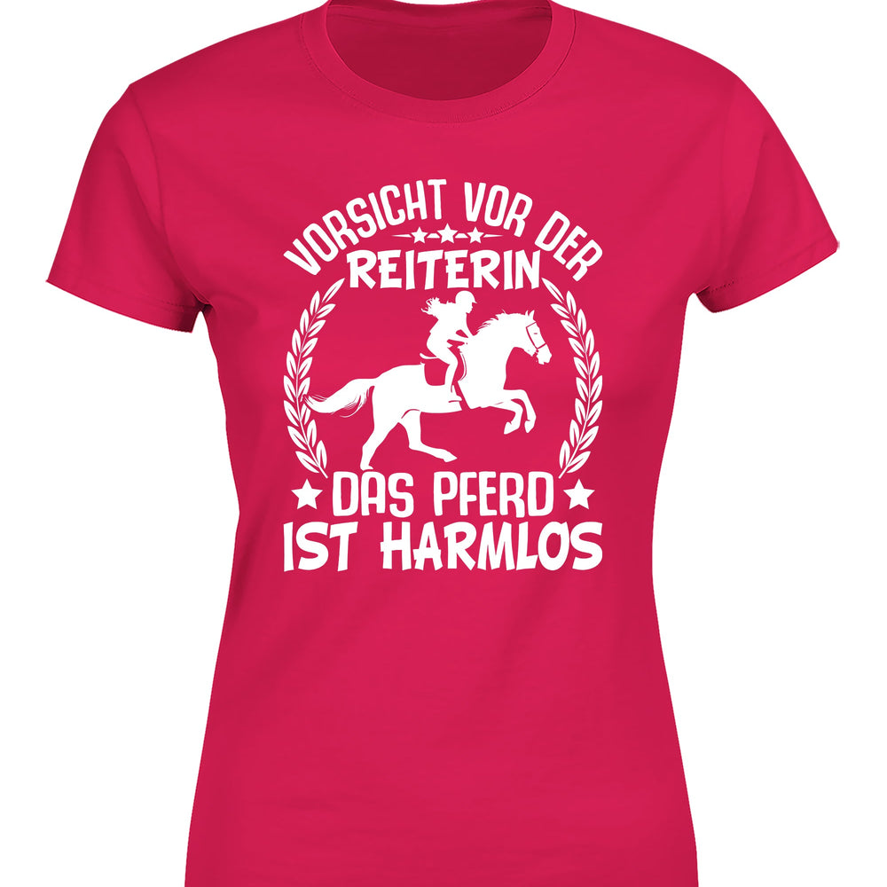 Vorsicht vor der Reiterin Damen T-Shirt