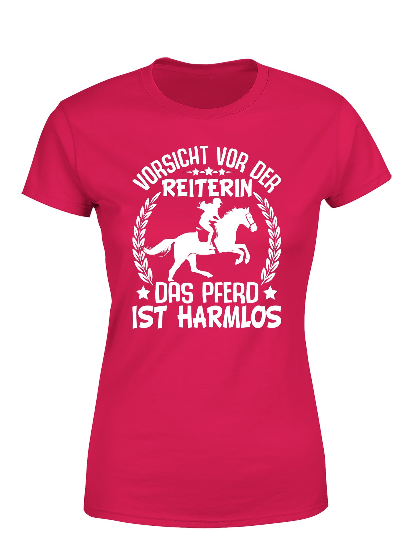 Vorsicht vor der Reiterin Damen T-Shirt