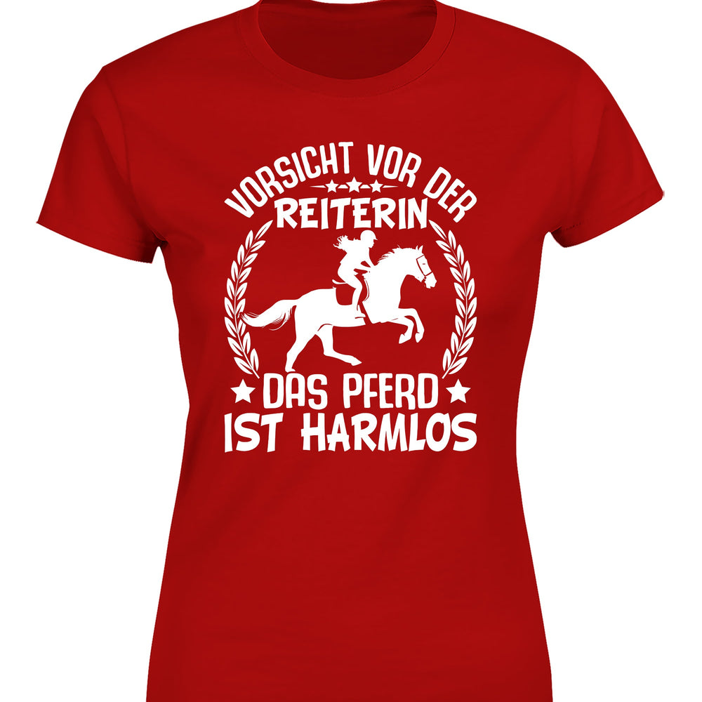 
                      
                        Vorsicht vor der Reiterin Damen T-Shirt
                      
                    