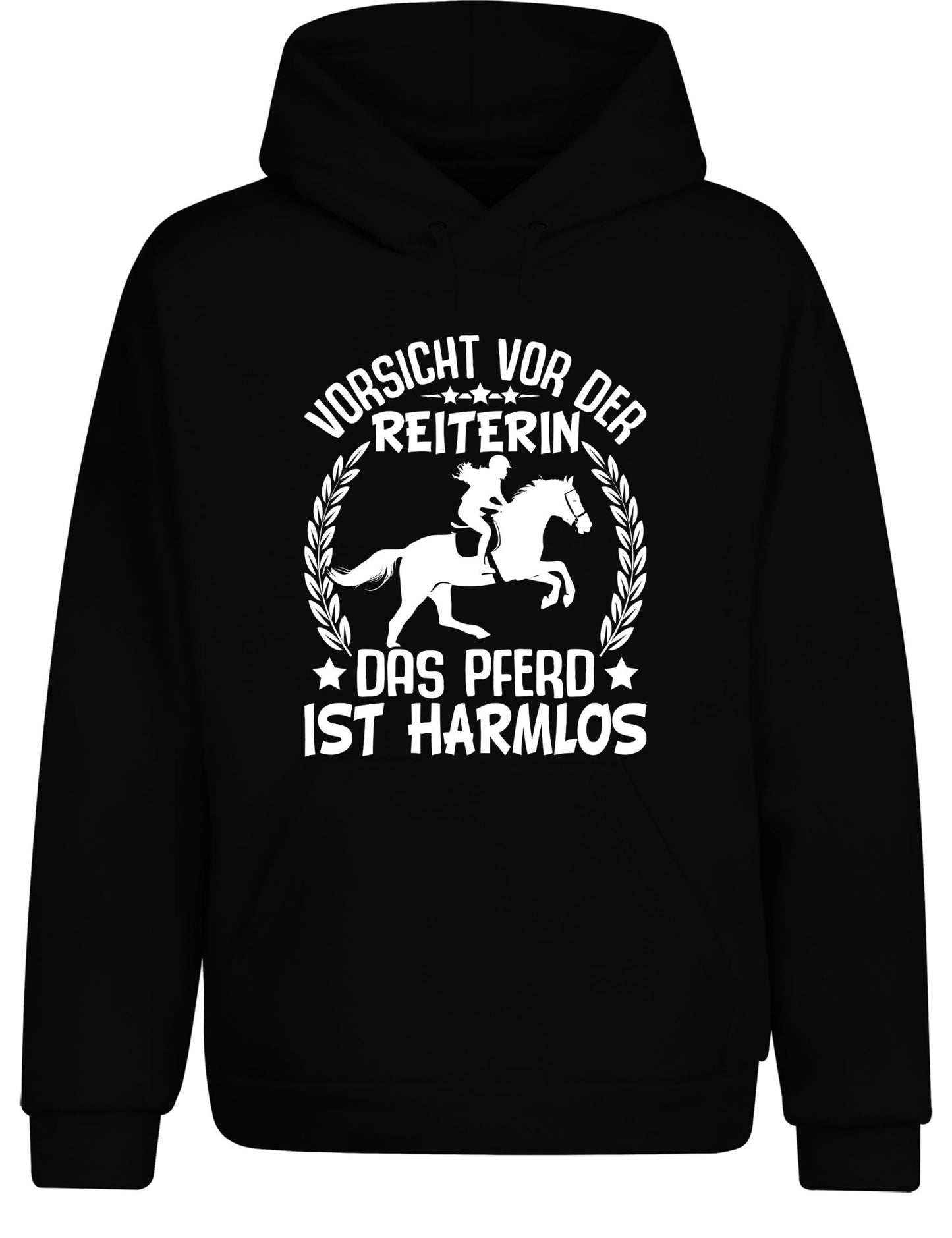 Vorsicht vor der Reiterin Hoodie Kapuzenpullover Unisex - tshirtladen - Hoodie