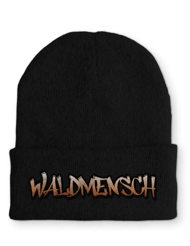 
                      
                        Waldmensch Statement Beanie Mütze mit Spruch - Black
                      
                    