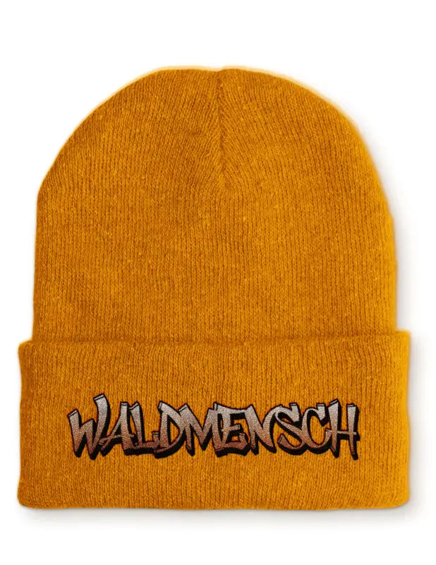 
                      
                        Waldmensch Statement Beanie Mütze mit Spruch - Mustard
                      
                    