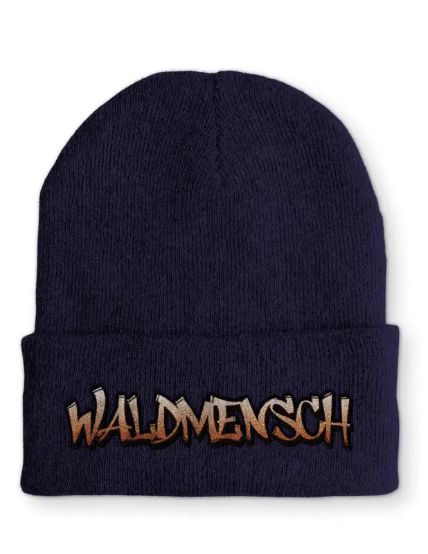 
                      
                        Waldmensch Statement Beanie Mütze mit Spruch - Navy
                      
                    