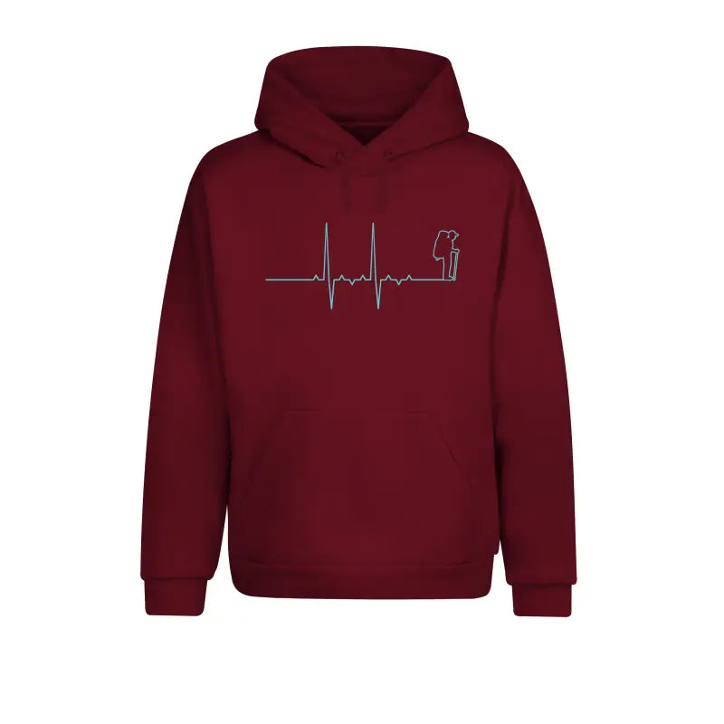 
                  
                    Wandern Herzschlag Outdoor Hoodie Unisex - XS / Burgundy
                  
                