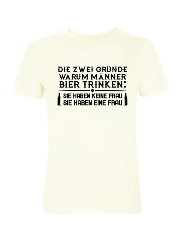 
                      
                        Warum Männer Bier trinken Bierspruch Herren T - Shirt - S / Stone Wash White
                      
                    