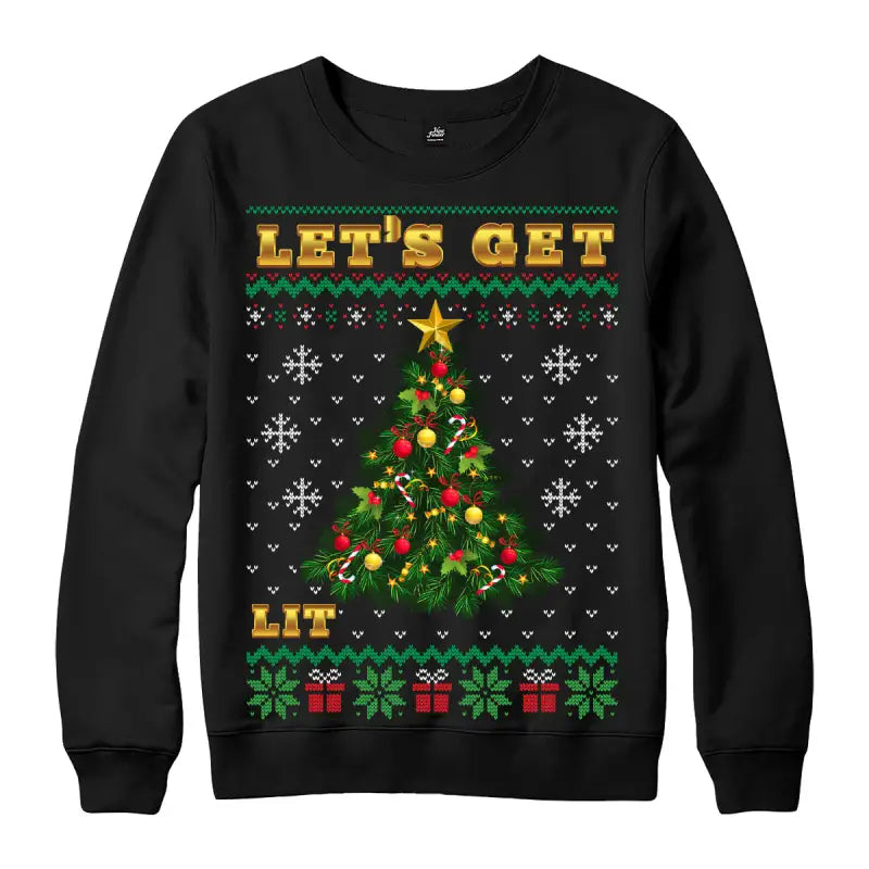 Weihnachtspullover Lets get lit Ugly Christmas Sweater - XS