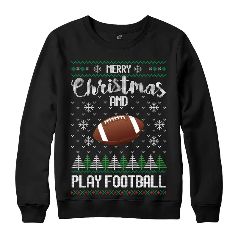 Weihnachtspullover Merry Christmas and play football Ugly Sweater - XS