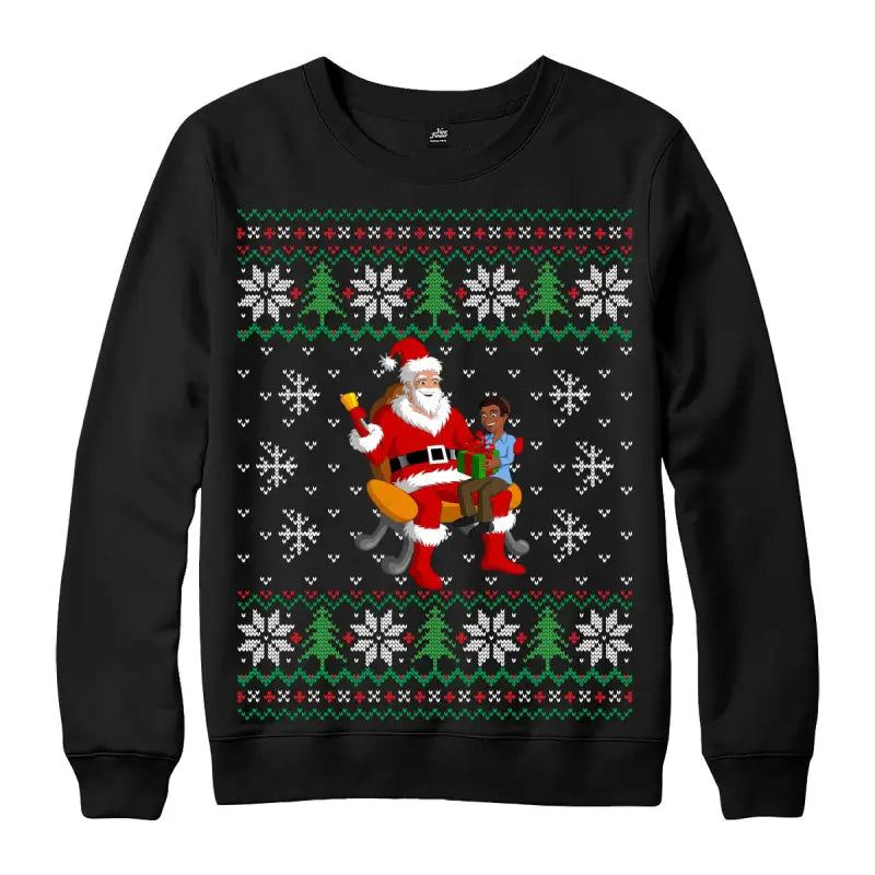 Weihnachtspullover Merry Christmas Weihnachtsmann Ugly Sweater - XS