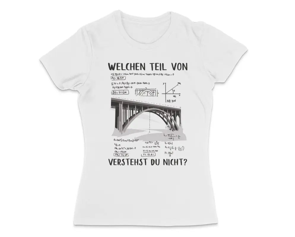 
                      
                        Welchen Teil von verstehst du nicht? Damen T - Shirt - S / Weiss
                      
                    