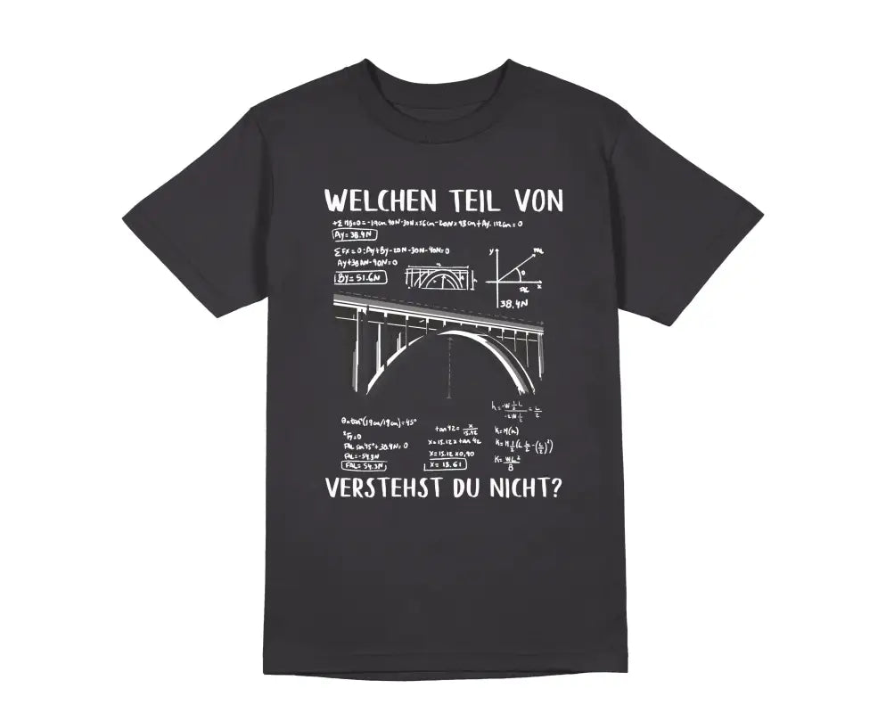 
                      
                        Welchen Teil von verstehst du nicht? Herren Unisex T - Shirt - S / Dunkelgrau
                      
                    