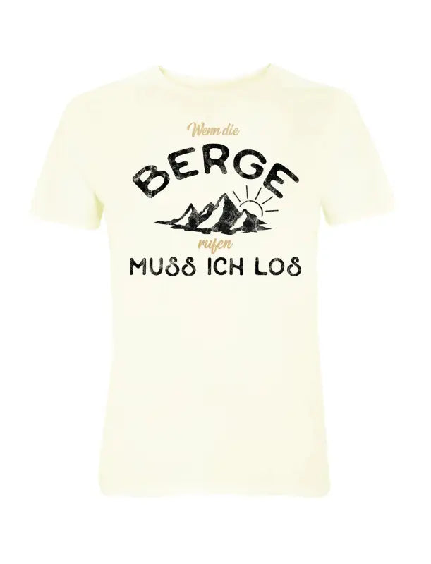 
                      
                        Wenn die Berge rufen muss ich los Herren T - Shirt - S / Stone Wash White
                      
                    