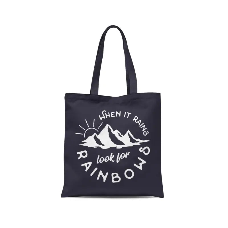 When it rains look for rainbows Baumwolltasche - Navy