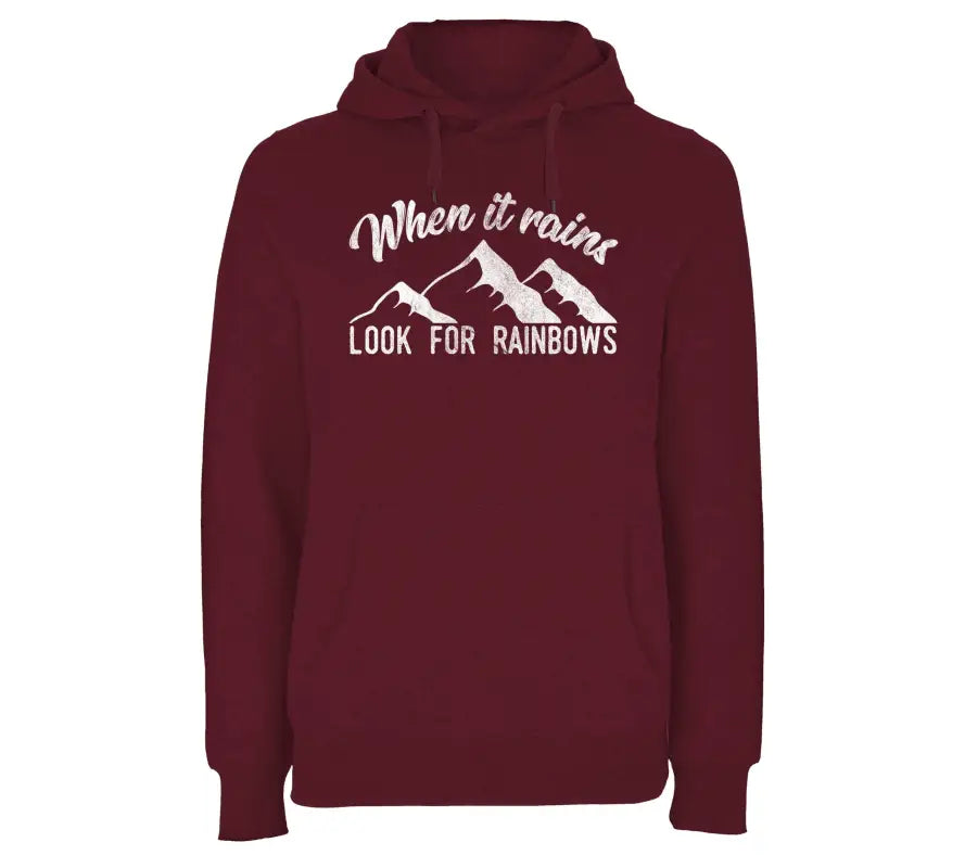 
                      
                        When it rains look for rainbows hoodie Unisex - XS / Burgundy
                      
                    