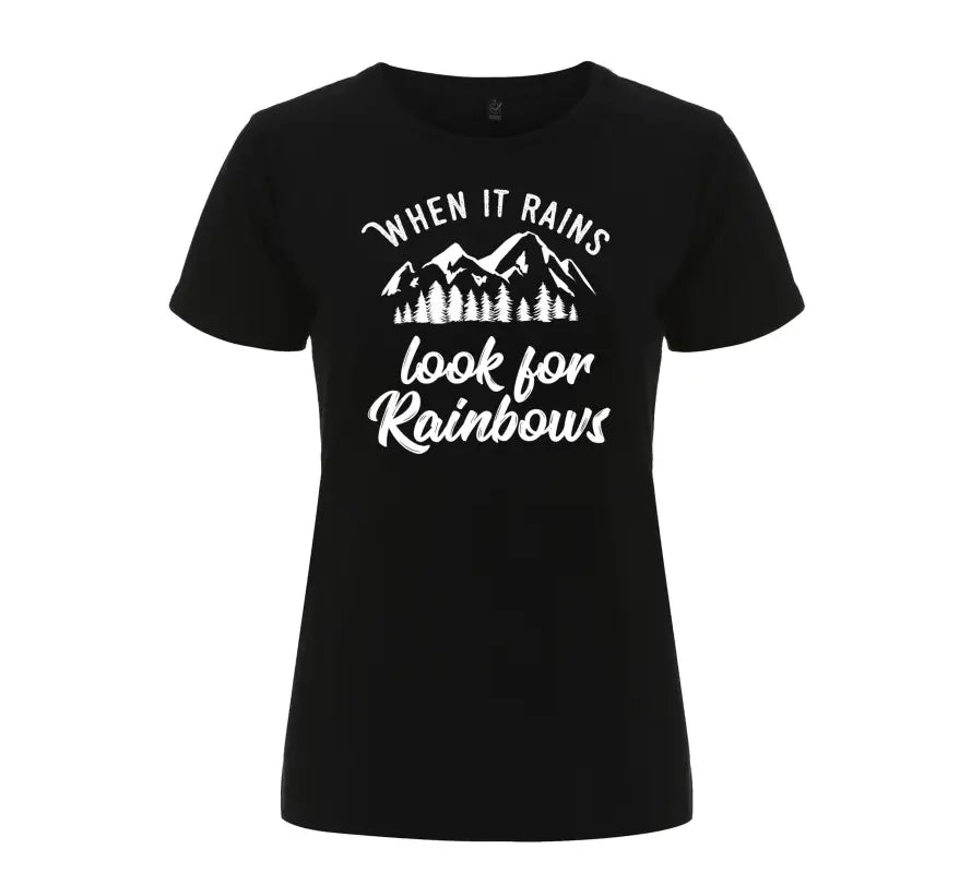When it rains look for rainbows v2 Damen T-Shirt - tshirtladen - 
