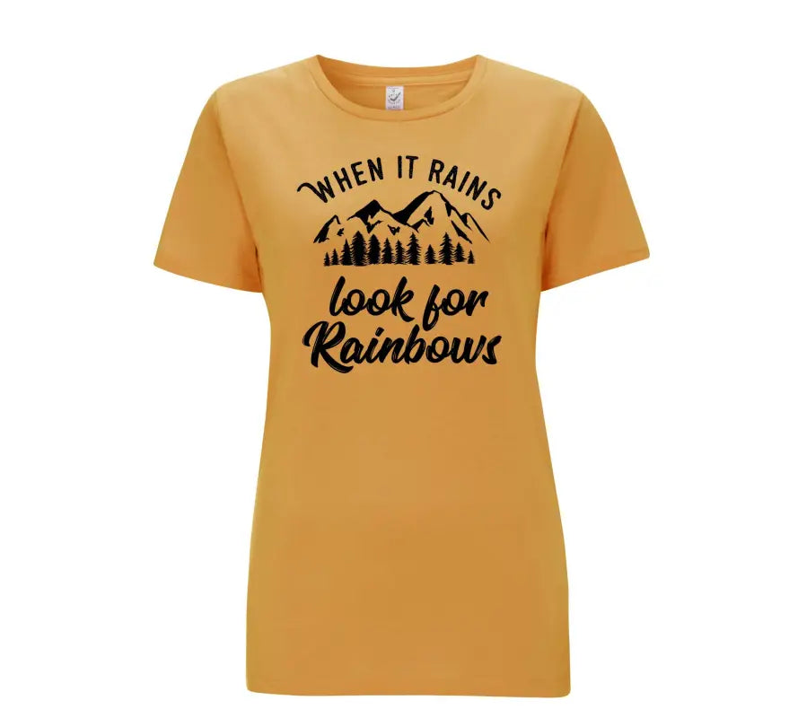 When it rains look for rainbows v2 Damen T - Shirt - S / Mango