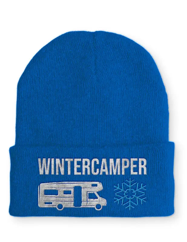 Wintercamper Statement Beanie Mütze mit Spruch - Royal