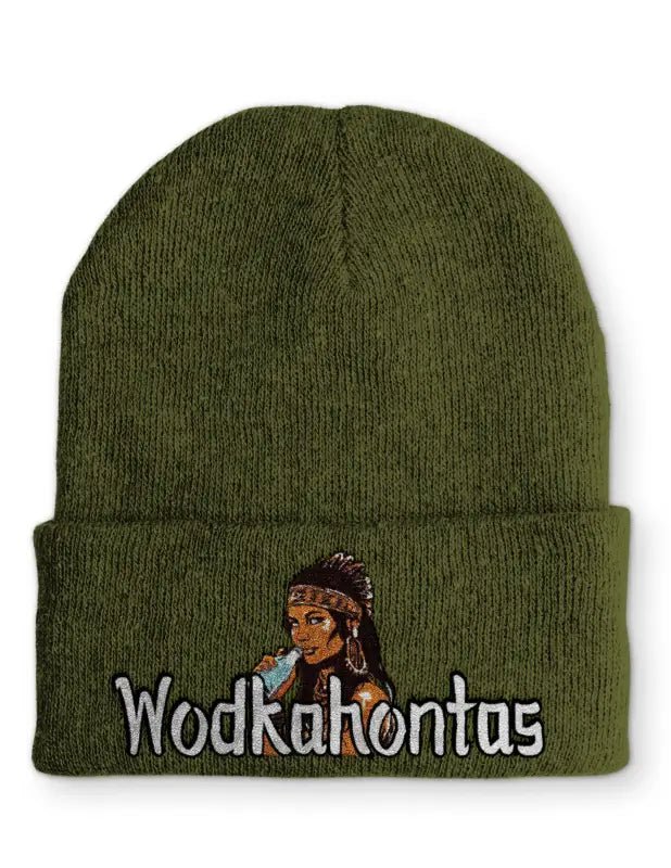 Wodkahontas Statement Beanie Mütze mit Spruch - tshirtladen - Mütze