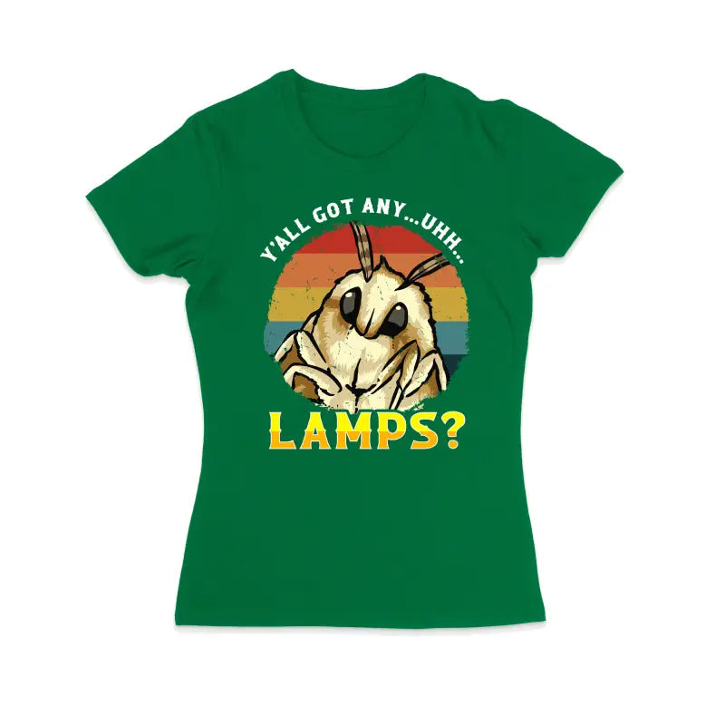 
                      
                        Y’all got any... uhhh... Lamps? Motten Tierfan Damen T - Shirt - S / Grün
                      
                    