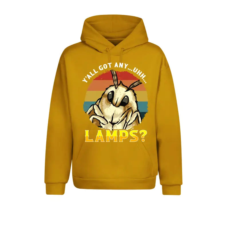 
                      
                        Y’all got any... uhhh... Lamps? Motten Tierfan Hoodie Unisex - XS / Mustard
                      
                    