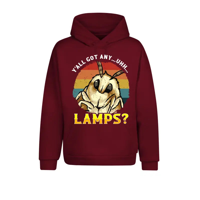 
                      
                        Y’all got any... uhhh... Lamps? Motten Tierfan Hoodie Unisex - XS / Burgundy
                      
                    