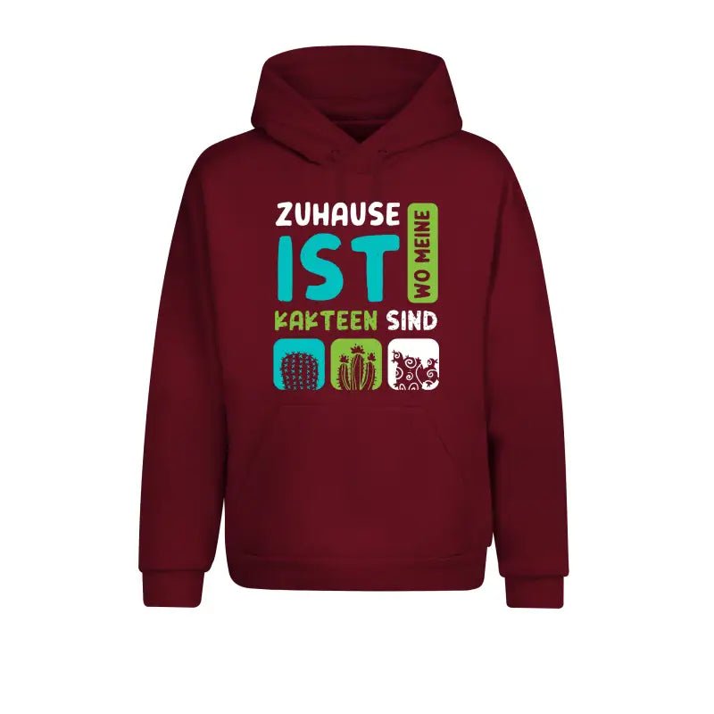 Zuhause ist wo meine Kakteen sind Hoodie Unisex - tshirtladen - 